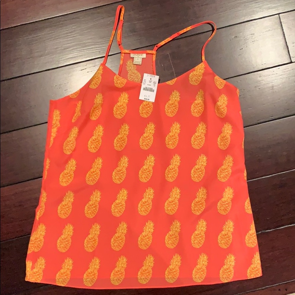 Jcrew pink pineapple tank